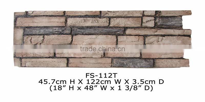 Polyurethane High Quality beautiful decorative pu stone panel