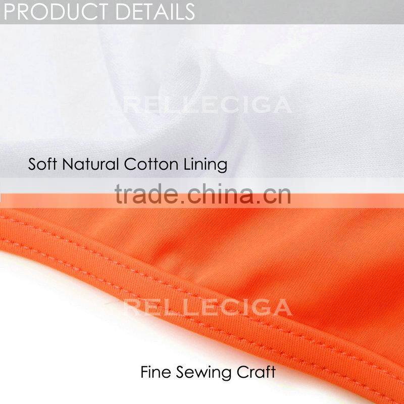 RELLECIGA 2014Rellicious Collection -Orange Push-up Triangle Top Swimwear with Adjustable Halter Strap & Brazilian Cut Scrunch B