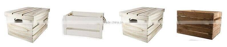 Vintage Wooden Storage Crate With Lids