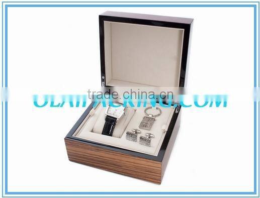 Mans Wooden Cufflinks Keyring & Watch Gift Hoder