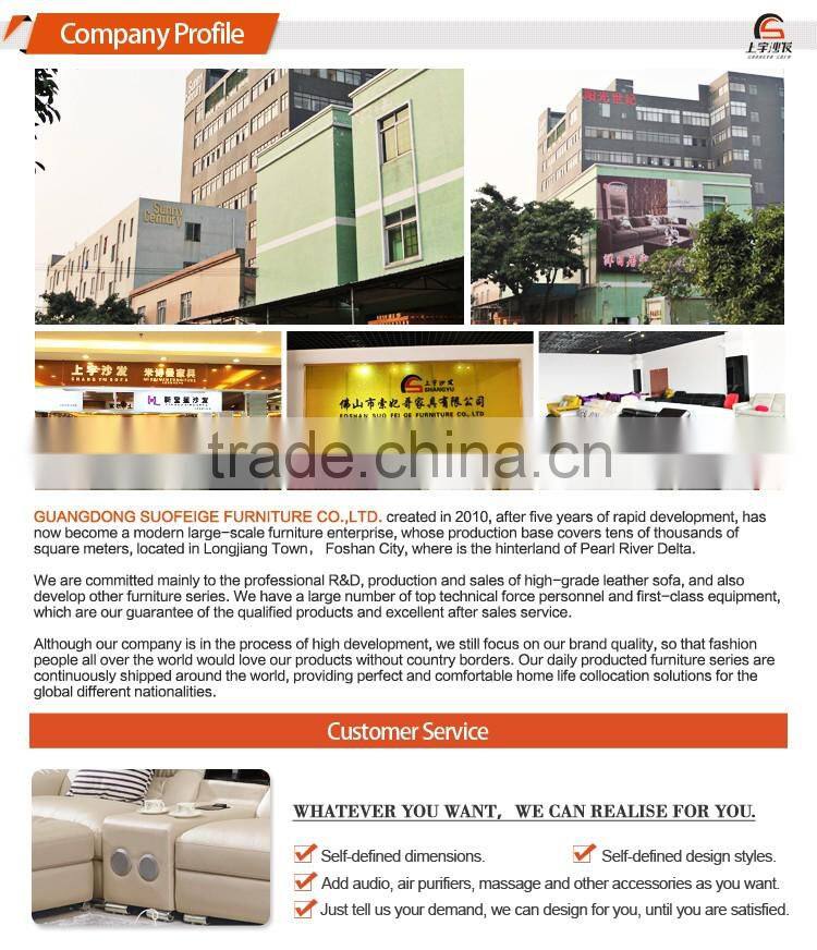 Suofeige 2016 luxe casual sectional sofa 6806-C