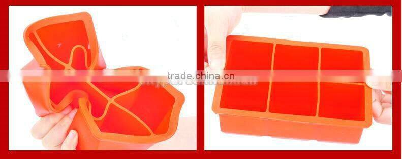 8 Cavity Whiskey King Square Silicone Ice Cube Tray With Lid