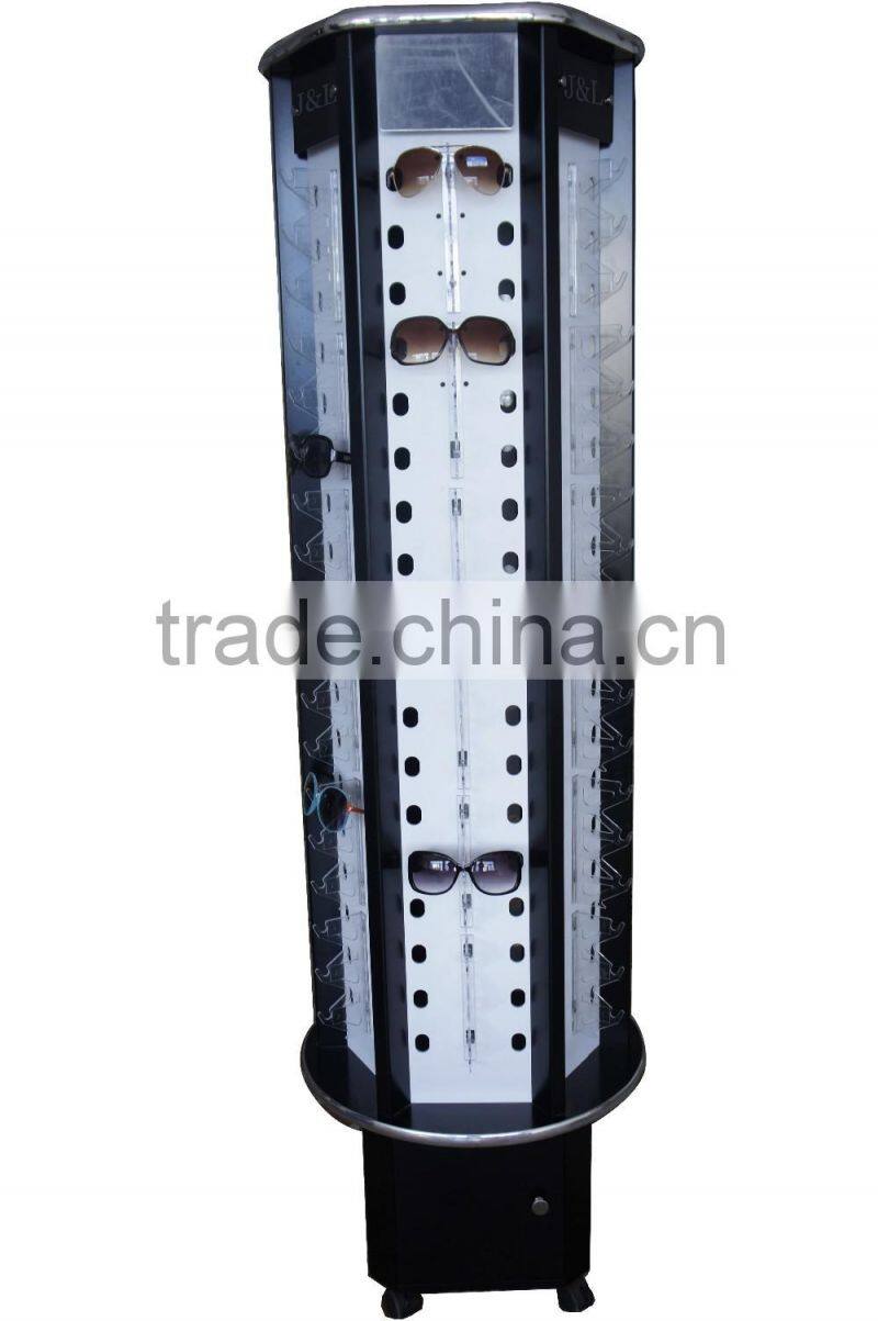 New arrive! 108pcs 6 side wooden sunglasses display stand for sale