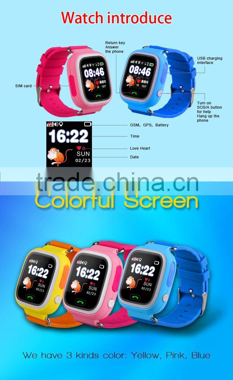 New Products 2016 Children/Kids Safe GPS Tracking Watch Device