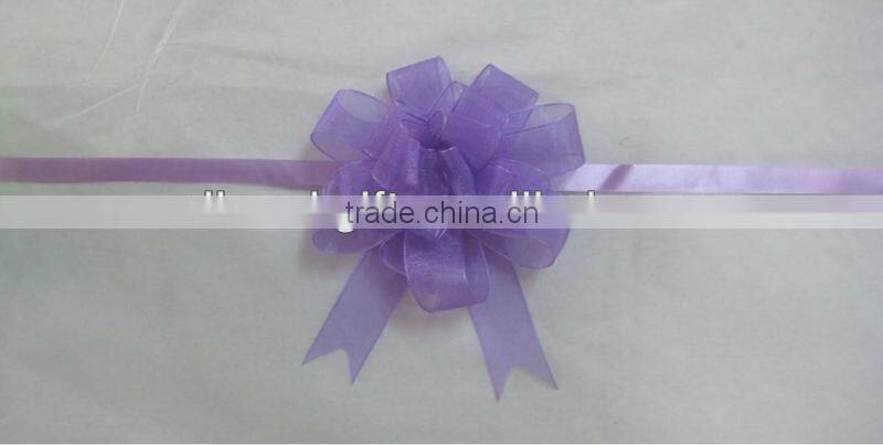 HOT SALE! Blue Organza Butterfly Pull String Ribbon Gift Bow.