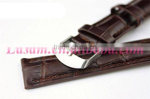 Wholesale quality Genuine leather watch strap,waterproof leather strap watch with buckle