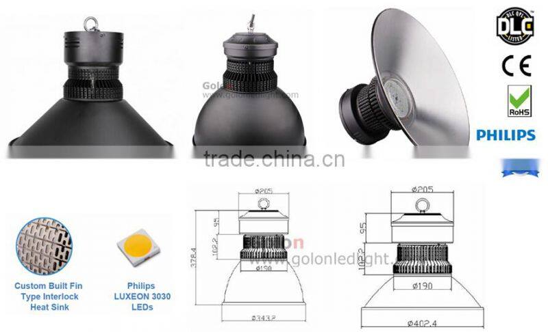 80w led highbay light CE RoHS DLC 5 years warranty led 8000 lumen
