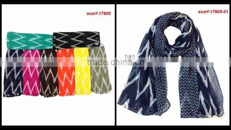 fashionable lady small petals pattern triangle scarf