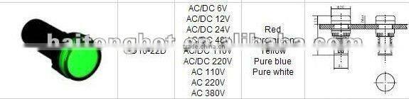 hot selling green and red led indication lamp