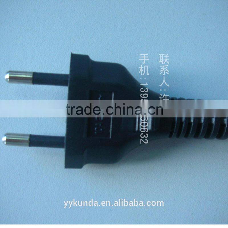 UC approval 250V2pin Brazil power extension plug for fridge