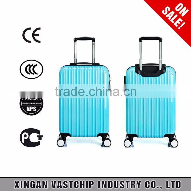 2016 unisex colorful abs hardshell for business school travel trolley luggage bag