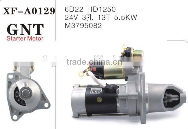 excavator engine starter motor for HD1250 6D22