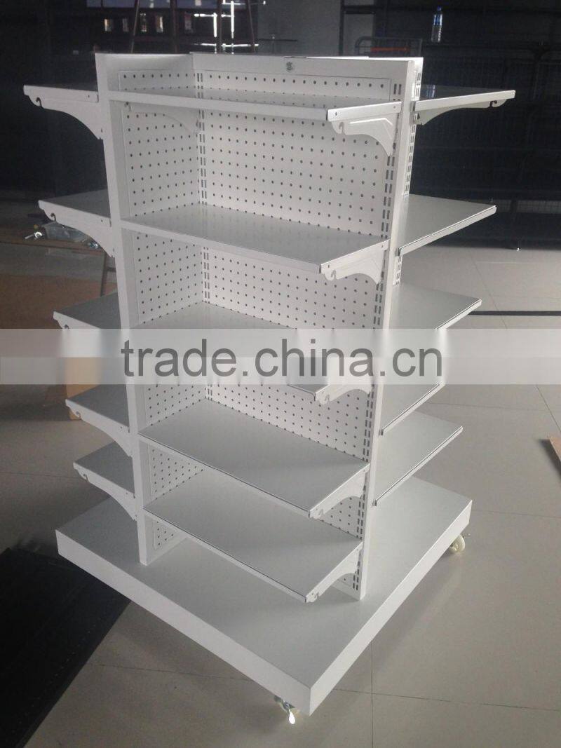 MJYI supermarket shelf gondola cosmetic shelf four directional supermarket shelf
