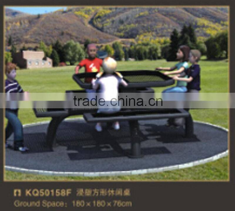 KAIQI GROUP Environment Protection Outdoor hot galvanized steel pvc coated table and chairs