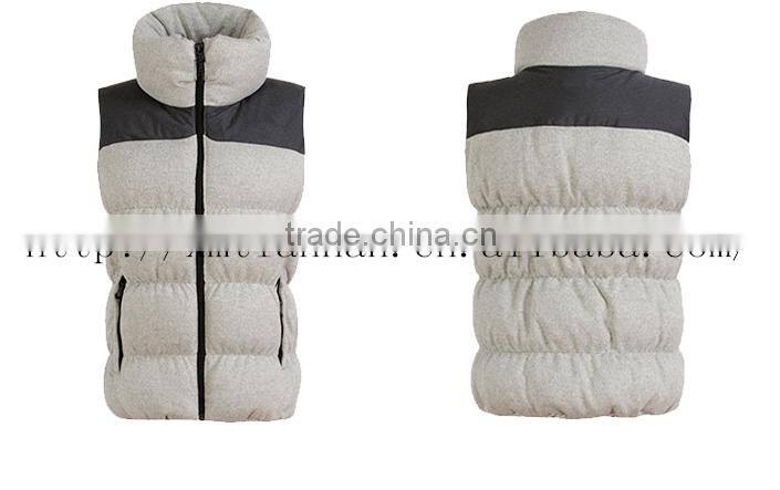 Provide OEM service high quality customized sleeveless lady down jacket women sports apparel