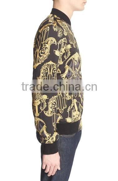 cheap high quality print reversible custom bomber jacket wholesale for man