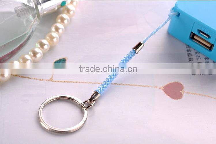 Slim keychain style portable usb charger power bank 5200mah