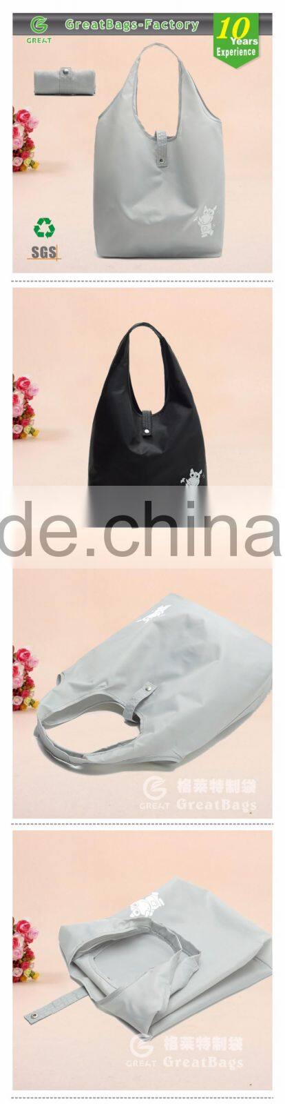 2016 Wholesale Nylon Foldable Shopping Bags Easy Carry Reusable Candy Color Nylon Shopping Bag,Waterproof nylon foldable bag