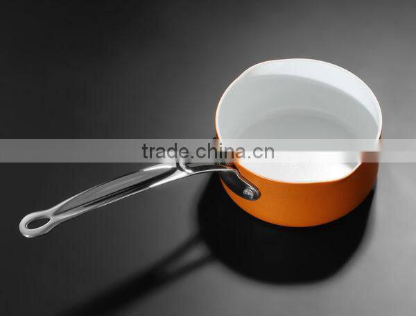 Mini aluminum saucepan with long handle