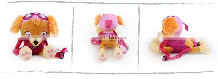 New Arrival Most Popular Skye Cocker Baby Plush Animal Backpack Toys