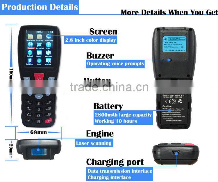 Saints-767 Wireless laser handheld pda data collection device,usb wireless barcode scanner