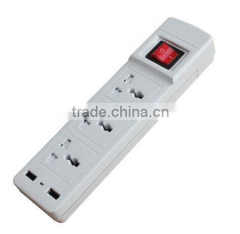 New design 2014 10-16A 250V 5way Extension electrical power strip