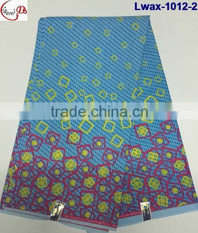 Lwax-1012-9 royal blue African Jacquard style cheap wholesale african wax print fabric