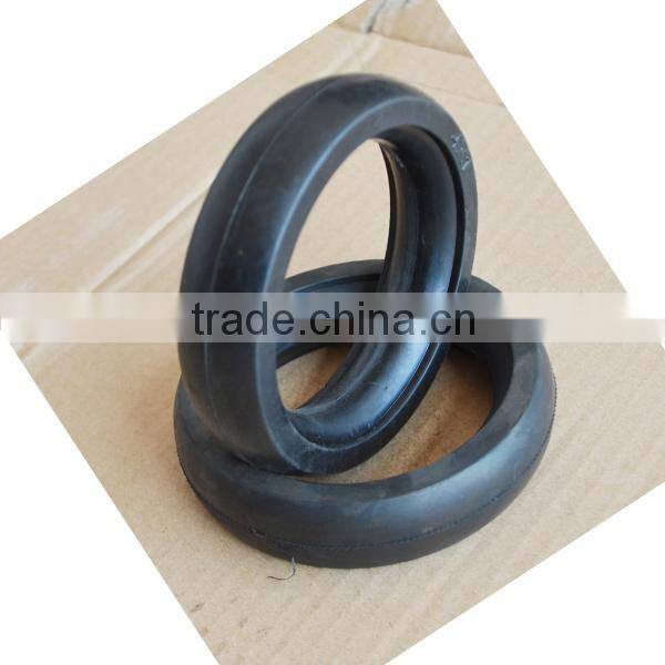 4x1inch flat free rubber tire with smooth tread for material handling equipment