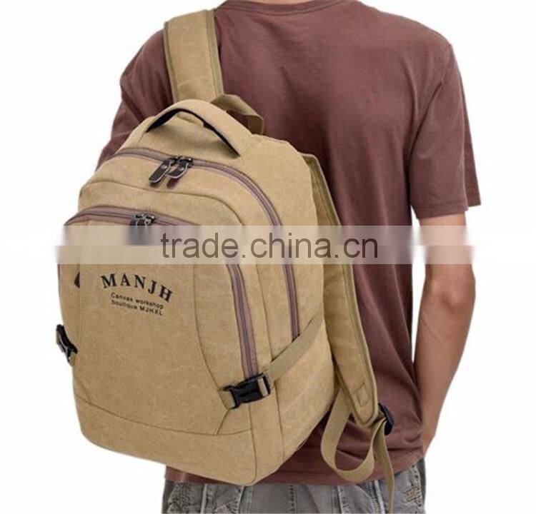 OEM Factory Custom Fashion Black Notebook Laptop Backpack Trendy mens canvas backpack