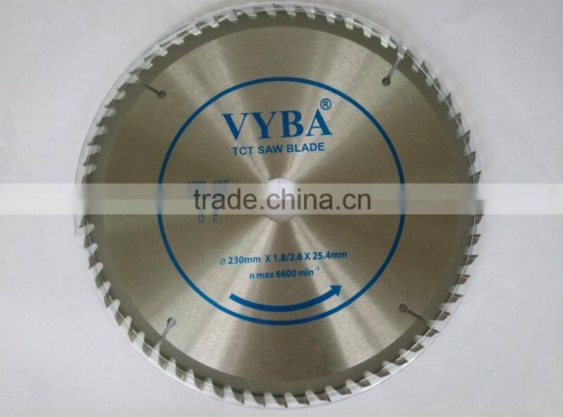 230x60 teech power tools parts professional quality grade TCT cutting disc for wood cutting