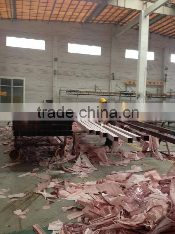 New ! Wood finished aluminum extrusion profiles,aluminum window frames price , aluminium wood profile windows