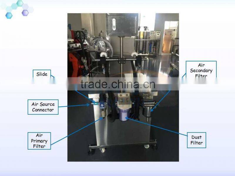 Cosmetic Pharmaceutical Medical Glass Plastic Bottle Air Cleaning Machine