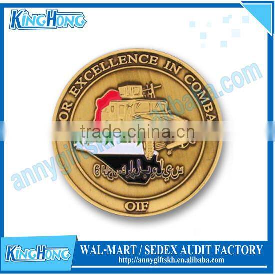 Gold plated epoxy coating sover souvenir coin