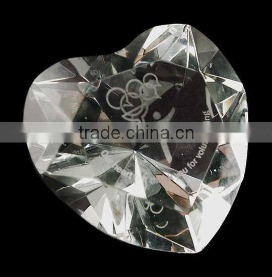 pure heart crystal diamond laser for wedding gift(R-0170)