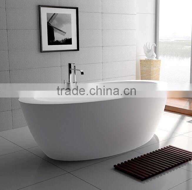 Luxurious used freestanding bathtub-oval stone resin bathtub,freestanding solid surface bathtub