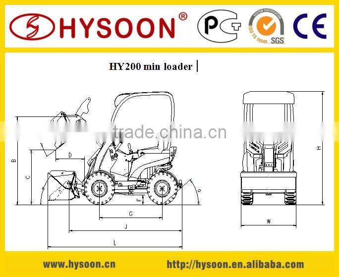 HY200 small garden wheel loader for sale