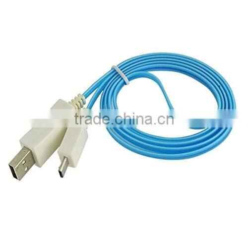 2 in 1 wire data power Micro USB led light cable