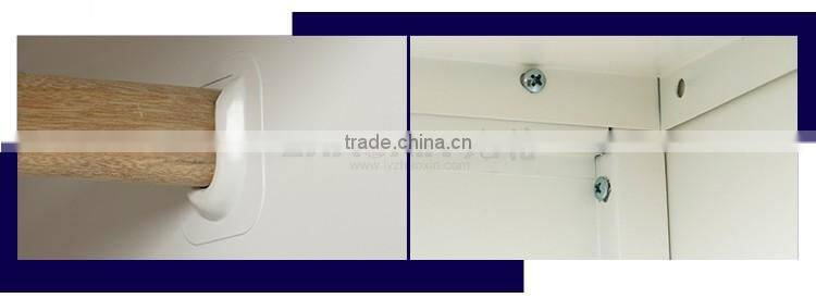 pink wardrobe with 3 door steel electronic lock cabinet durable steel locker