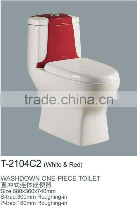 Washdown Bathroom WC Color Ceramic Toilet