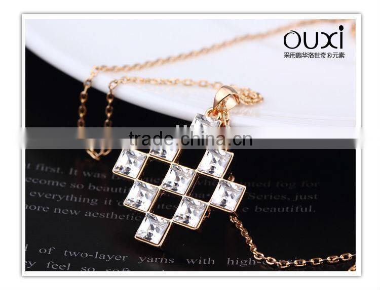 OUXI fashion high end fashion jewelry necklace wholesale 10086