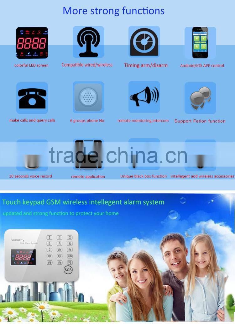 LEEKGO Hot Sales High Quality autodial gsm wireless home burglar security alarm system