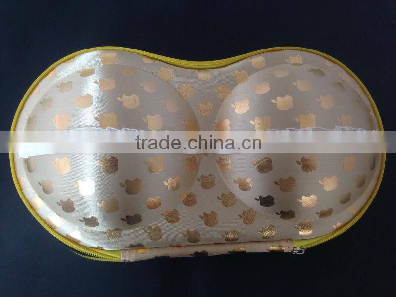 Fashion paillette & peach Travel EVA traveling bra bags