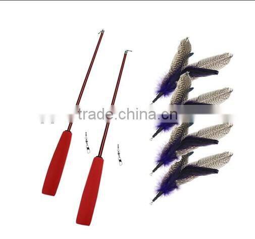 QQPET Wholesale Cheap Cat Toy Funny Fishing Cat Rod Telescoping Cat Teaser Toys