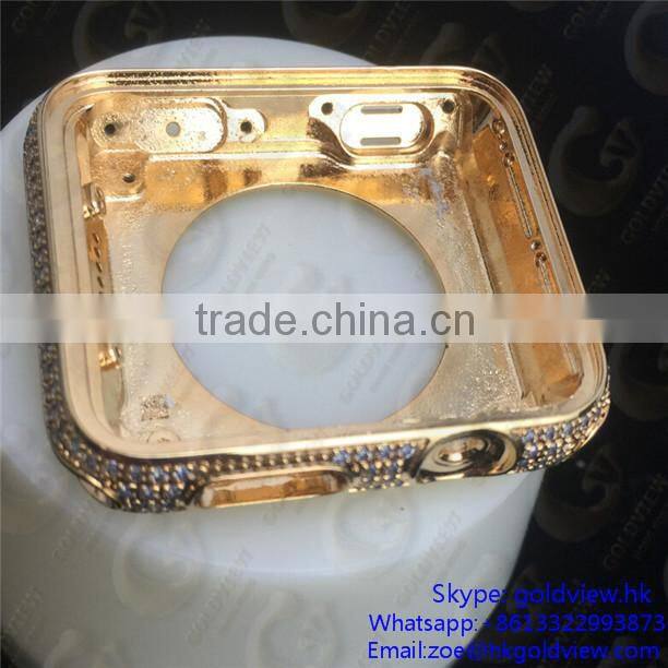 for apple watch 24k gold housing,new for apple watch gold,For apple watch housing gold color