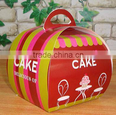 black samll paper cake box colourful Mousse box with kity Chrismas cake paper box