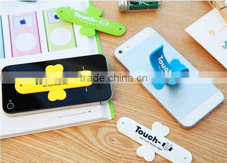 newest factory touch-c sticker silicone mobile phone stand