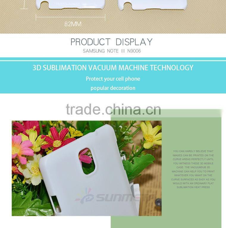 Plastic blank 2D 3D bulk phone cover sublimation case for samsung galaxy note 3 9006