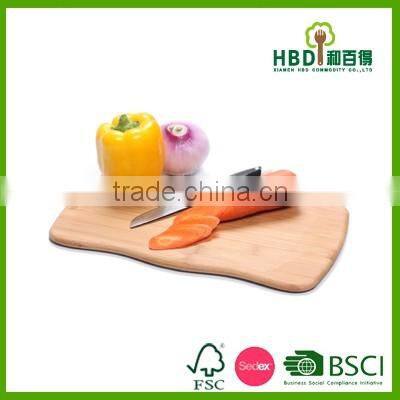 Smart bamboo vegetable cutting board with groove one side