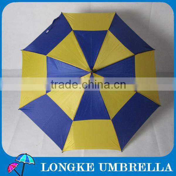 24"auto open Straight golf Umbrella with handprint handle