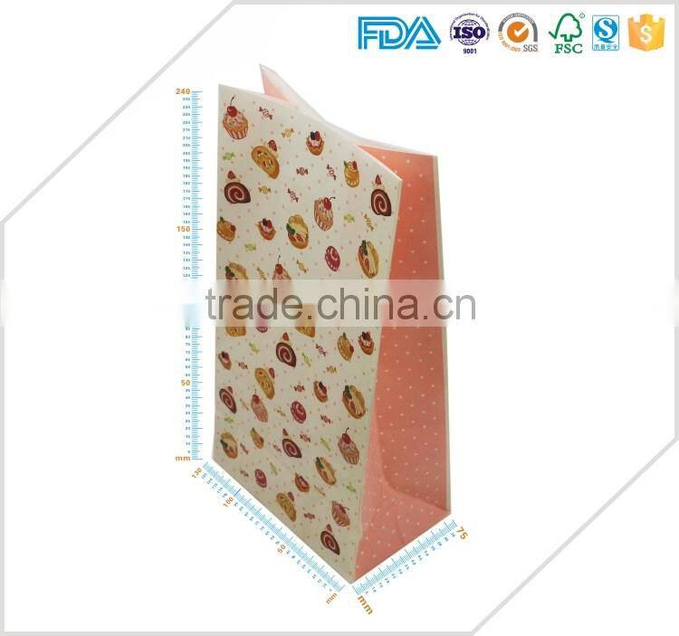 Stand up recycle gift paper bag with print logo for gift packaging